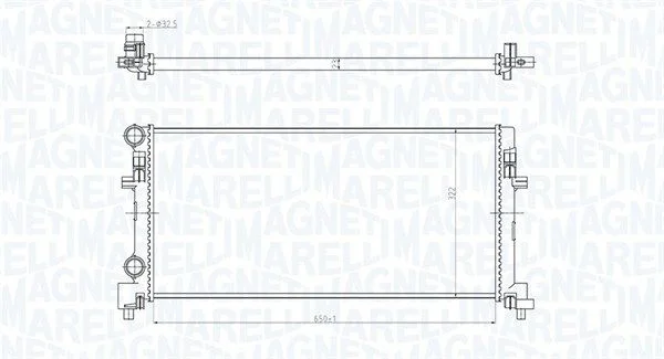 Radiator, engine cooling MAGNETI MARELLI 350213166200