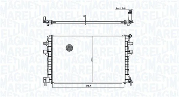 Radiator, engine cooling MAGNETI MARELLI 350213166300