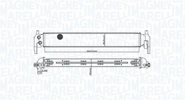 Chladič, chladenie motora MAGNETI MARELLI 350213166800