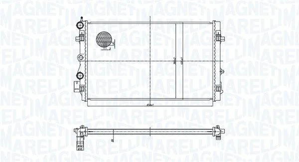 Chladič, chladenie motora MAGNETI MARELLI 350213167900
