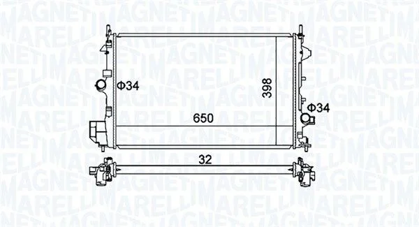 Chladič, chladenie motora MAGNETI MARELLI 350213173700