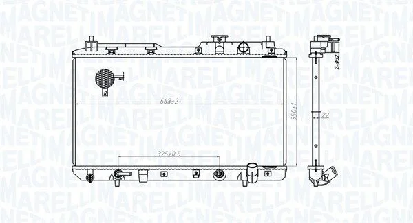 Radiator, engine cooling MAGNETI MARELLI 350213178200
