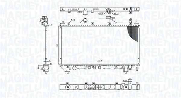 Chladič, chladenie motora MAGNETI MARELLI 350213186200