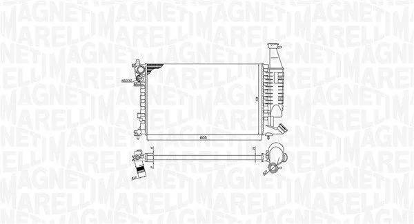 Chladič, chladenie motora MAGNETI MARELLI 350213186400