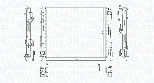 Chladič, chladenie motora MAGNETI MARELLI 350213186800