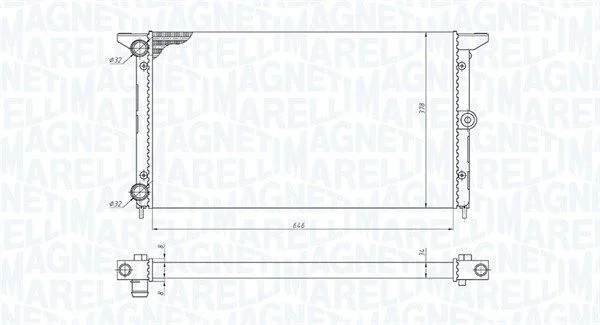 Chladič, chladenie motora MAGNETI MARELLI 350213190100