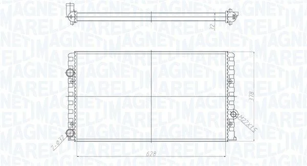Chladič, chladenie motora MAGNETI MARELLI 350213190700