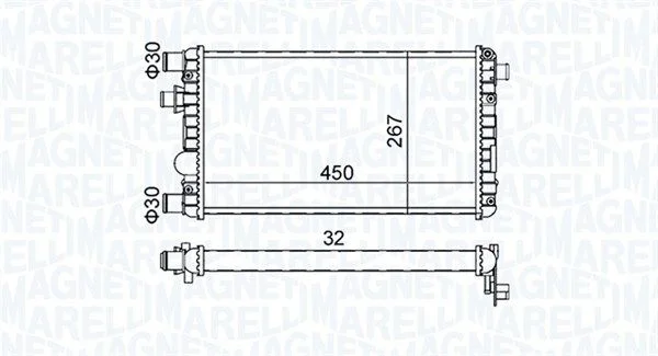 Radiator, engine cooling MAGNETI MARELLI 350213191300