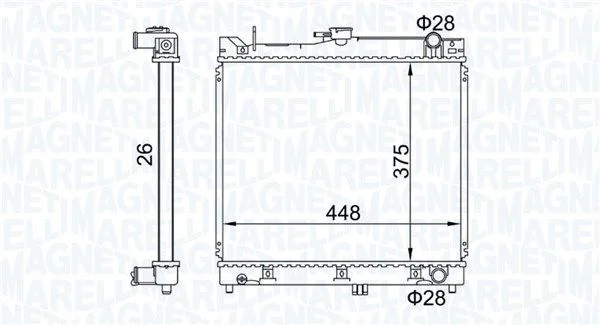 Chladič, chladenie motora MAGNETI MARELLI 350213192700