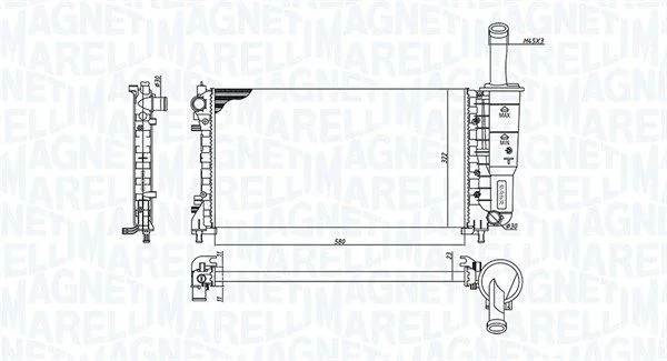 Chladič, chladenie motora MAGNETI MARELLI 350213194200