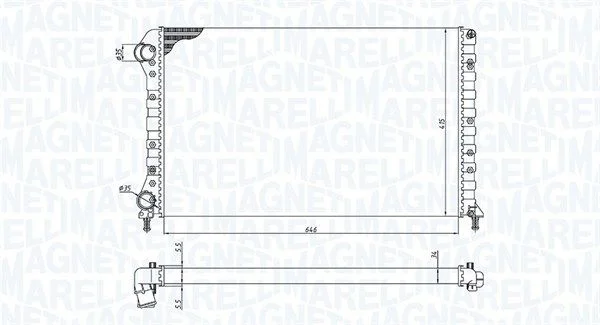 Chladič, chladenie motora MAGNETI MARELLI 350213194400
