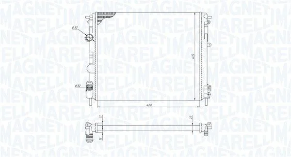 Chladič, chladenie motora MAGNETI MARELLI 350213195200