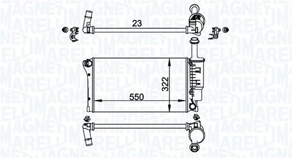 Chladič, chladenie motora MAGNETI MARELLI 350213196200