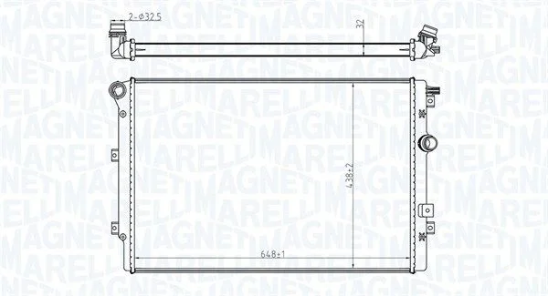 Chladič, chladenie motora MAGNETI MARELLI 350213196800