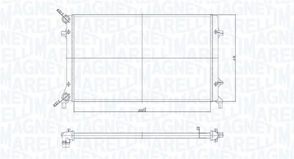 Radiator, engine cooling MAGNETI MARELLI 350213853000