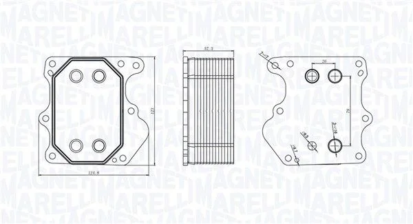 Chladič oleja, motorový olej MAGNETI MARELLI 350300000500