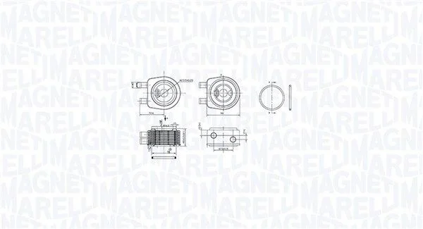 Chladič oleja, motorový olej MAGNETI MARELLI 350300001900