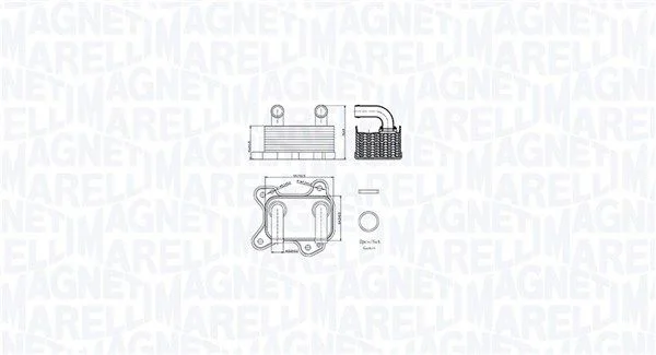 Chladič oleja, motorový olej MAGNETI MARELLI 350300002000