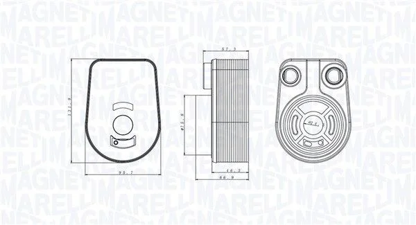 Chladič oleja, motorový olej MAGNETI MARELLI 350300002800