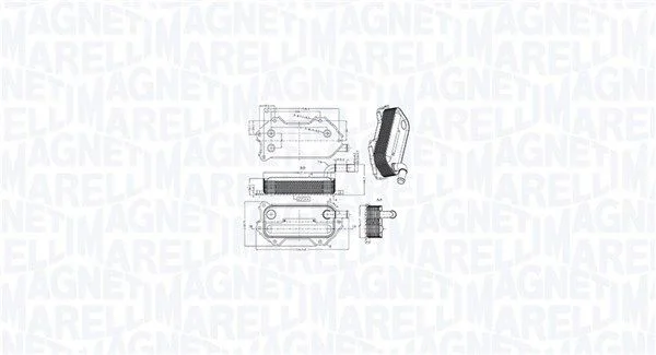 Oil Cooler, engine oil MAGNETI MARELLI 350300003000