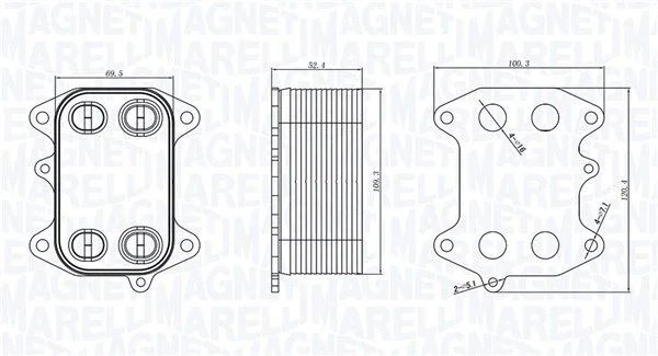 Chladič oleja, motorový olej MAGNETI MARELLI 350300003300