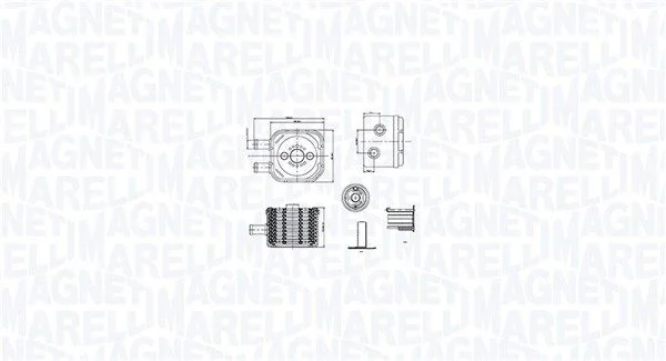 Oil Cooler, engine oil MAGNETI MARELLI 350300003500