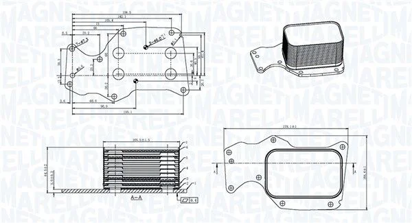 Chladič oleja, motorový olej MAGNETI MARELLI 350300004400