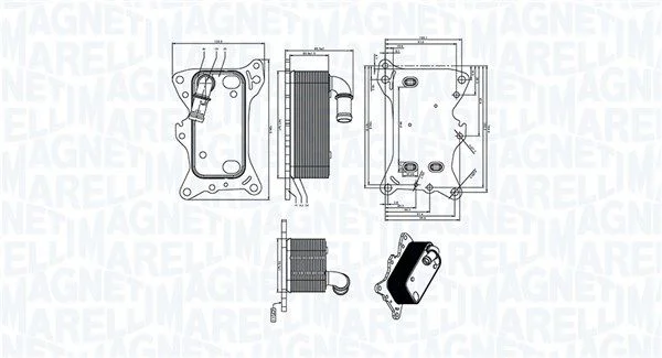 Oil Cooler, engine oil MAGNETI MARELLI 350300006300