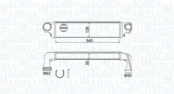 Chladič turbodúchadla MAGNETI MARELLI 351319204590