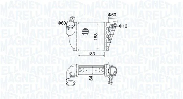 Chladič turbodúchadla MAGNETI MARELLI 351319204740