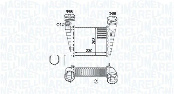 Chladič turbodúchadla MAGNETI MARELLI 351319205190