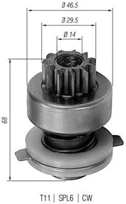 Pastorok, štartér MAGNETI MARELLI 940113020048