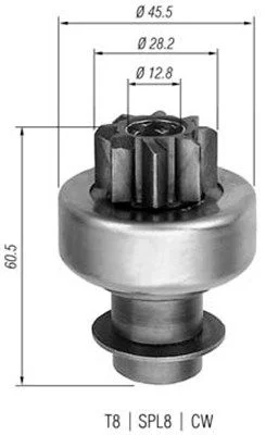 Pinion, starter MAGNETI MARELLI 940113020097