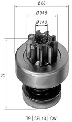 Pastorok, štartér MAGNETI MARELLI 940113020102