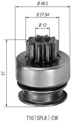 Pinion, starter MAGNETI MARELLI 940113020178