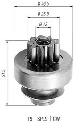 Pastorok, štartér MAGNETI MARELLI 940113020240