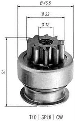 Pastorok, štartér MAGNETI MARELLI 940113020258