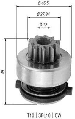 Pastorok, štartér MAGNETI MARELLI 940113020357