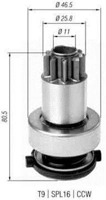 Pastorok, štartér MAGNETI MARELLI 940113020385