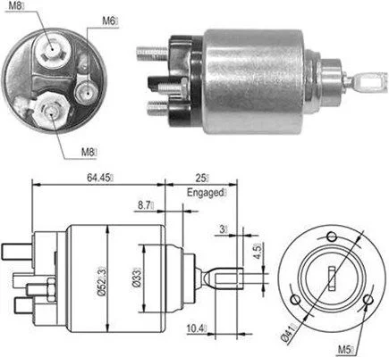 Elektromagnetický spínač, štartér MAGNETI MARELLI 940113050010