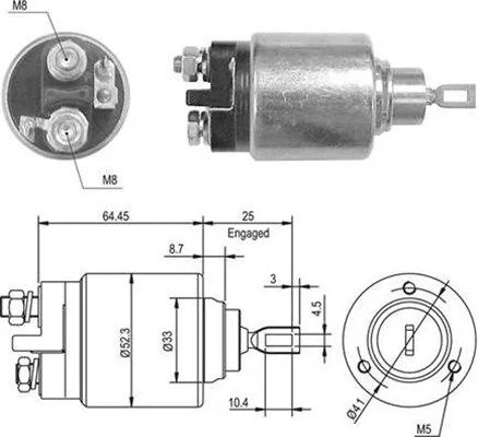 Elektromagnetický spínač, štartér MAGNETI MARELLI 940113050011