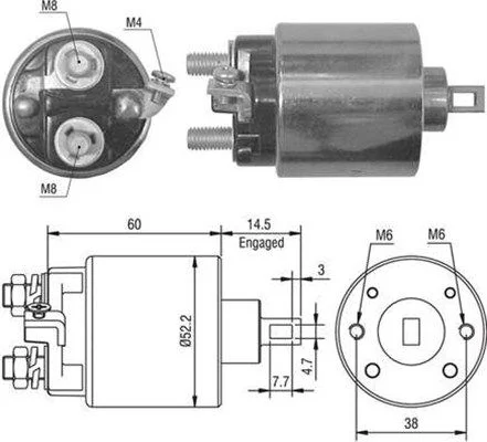 Elektromagnetický spínač, štartér MAGNETI MARELLI 940113050022