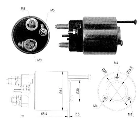 Elektromagnetický spínač, štartér MAGNETI MARELLI 940113050065