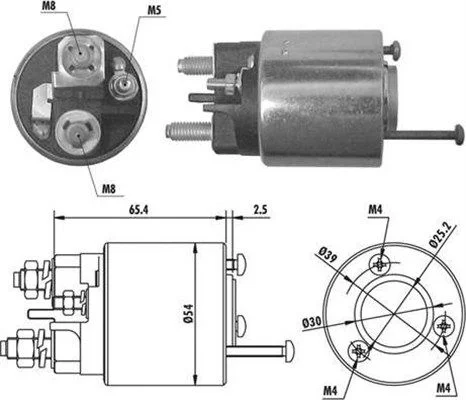 Elektromagnetický spínač, štartér MAGNETI MARELLI 940113050066