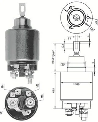 Elektromagnetický spínač, štartér MAGNETI MARELLI 940113050124