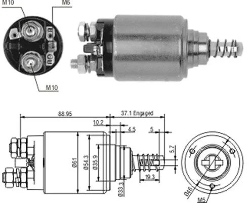 Elektromagnetický spínač, štartér MAGNETI MARELLI 940113050186