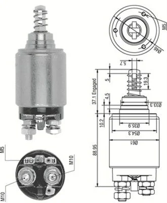 Elektromagnetický spínač, štartér MAGNETI MARELLI 940113050252