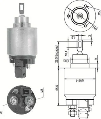 Elektromagnetický spínač, štartér MAGNETI MARELLI 940113050343