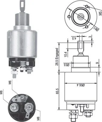 Elektromagnetický spínač, štartér MAGNETI MARELLI 940113050344