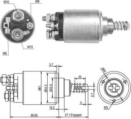 Elektromagnetický spínač, štartér MAGNETI MARELLI 940113050389